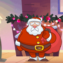 Yawning Santa Claus GIF - Yawning Santa Claus Om Nom Stories GIFs