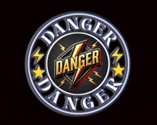 a logo that says danger on it with lightning bolts