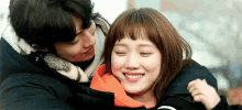 love scene kimbokjoo couple hug smile