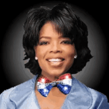 Bow Tie Day Oprah GIF - Bow Tie Day Oprah Red White And Blue GIFs