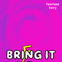 a cartoon of a fairy holding a wand and the words bring it