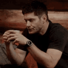 Coffee F Irst Supernatural GIF - Coffee F Irst Supernatural Jensen Ackles GIFs