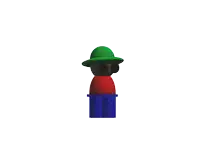 a bunch of different colored circles and cylinders are floating in the air