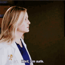 Greys Anatomy Arizona Robbins GIF - Greys Anatomy Arizona Robbins Well Im Safe GIFs