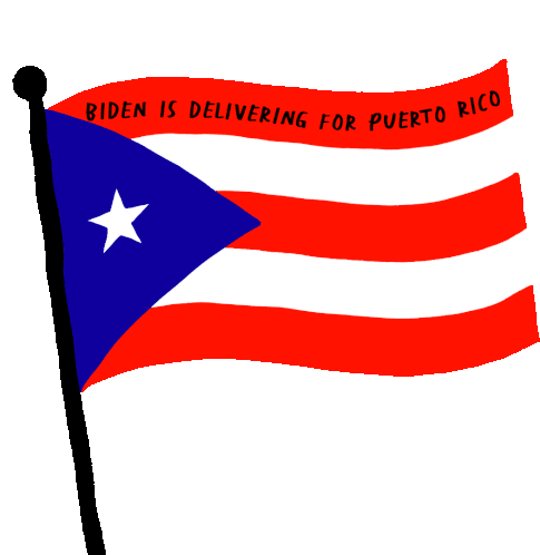 Joe Biden Buildingbacktogether Sticker - Joe Biden Buildingbacktogether Puerto Rican Flag Stickers