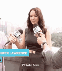 Jennifer Lawrence Ill Take Both GIF - Jennifer Lawrence Ill Take Both Mic GIFs