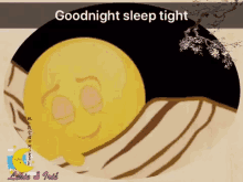 a goodnight sleep tight greeting card with a smiley face