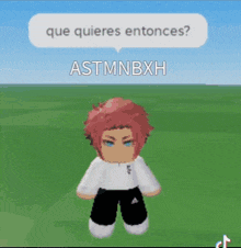 a cartoon character with a speech bubble that says * piensa *