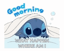 Good Morning Stitch GIF