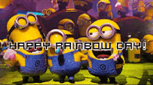 Happy Rainbow Day Minions GIF