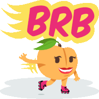 Brb Peach Life Sticker - Brb Peach Life Joypixels Stickers