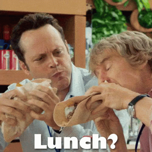 Lunch? GIF - Owen Wilson Vince Vaughn Eat GIFs