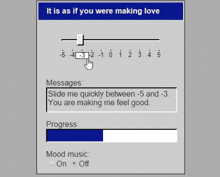 a computer screen that says it is as if you were making love on it