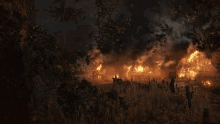 Village In Flames The Witcher GIF - Village In Flames The Witcher The Witcher3wild Hunt GIFs