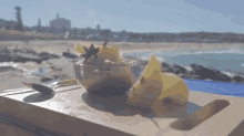Breakfast On The Beach GIF - Breakfast Porridge Pears GIFs