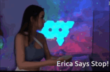 Erica Nagashima Erica Says Stop GIF - Erica Nagashima Erica Says Stop Flag On The Play GIFs