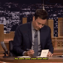 You Want Some Crack With That? - Crack GIF - Crack You Want Some Crack With That Jimmy Fallon GIFs