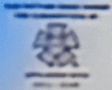 a blurred image of a chinese symbol on a blue and white background