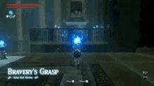 a screenshot of a video game with a white background and blue waves
