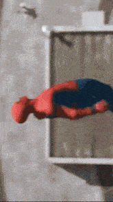 an aerial view of a person in a spiderman suit