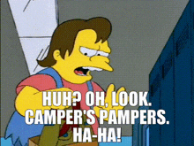 Nelson Muntz Campers Pampers GIF - Nelson Muntz Campers Pampers Simpsons GIFs