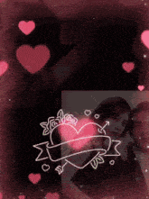 a picture of a man and woman with a heart that says i love you on it