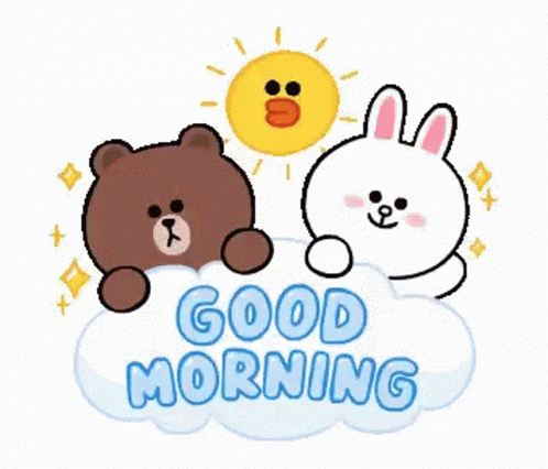 Good Morning Brown Bear And Cony Bunny GIF – Good Morning Brown Bear ...