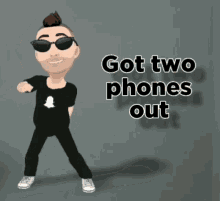 Two Phones Got Two Phones Out GIF - Two Phones Got Two Phones Out Dance GIFs