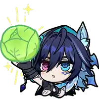 a cartoon of a girl holding a green object