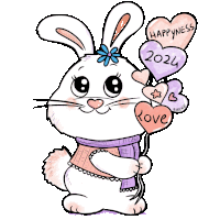 Sweet Rabbit Rabbit 2024 Sticker - Sweet Rabbit Rabbit 2024 Birene Stickers