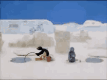 Pingu Fishing GIF