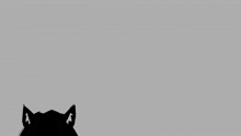 a black and white drawing of a girl with cat ears .