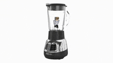 a black and decker blender with a sticker on it