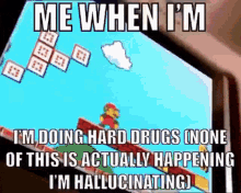 Hard Drugs Mario GIF - Hard Drugs Mario Hallucinating GIFs
