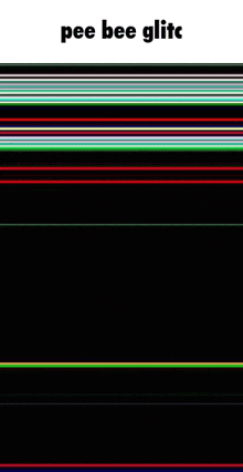 a green and black striped background with the words `` pee bee glitc '' on the bottom .