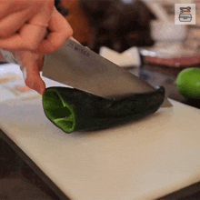 Slicing A Bell Pepper Emily Brewster GIF - Slicing A Bell Pepper Emily Brewster Food Box Hq GIFs
