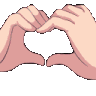 a cartoon of a girl with a heart on her shirt and hearts around her .