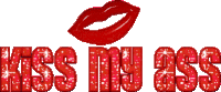 Kiss My Ass Red Lips Sticker - Kiss My Ass Red Lips Sparkling Stickers