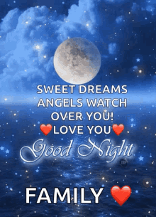 bedtime goodnight full moon stars love you