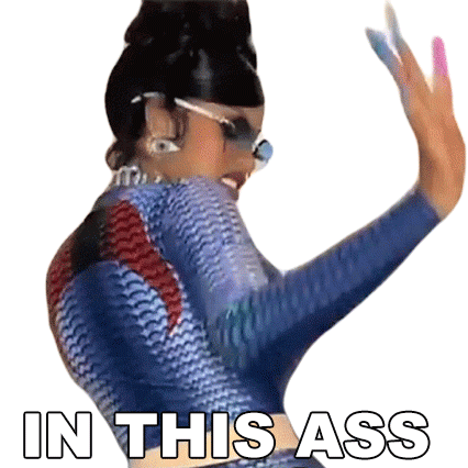In This Ass Cardi B Sticker - In This Ass Cardi B Striking Butt Stickers