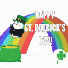 happy st patricks day pudgy penguin pudgy penguins clover