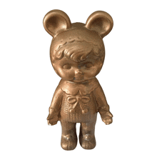 a statue of a baby with a mouse head