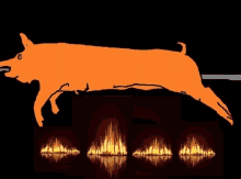 pit for roasting pig clipart