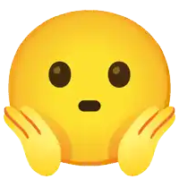 a yellow smiley face with a surprised expression on its face