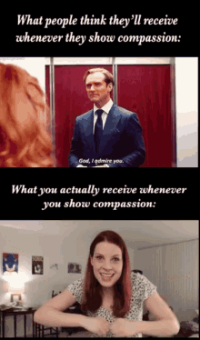 Compassion What You Think Youll Get GIF - Compassion What You Think Youll Get Vs What You Actually Get GIFs