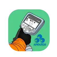 a person holding a device with the words perdeu o duto enterrado on the bottom