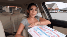 Steph Pappas Pizza GIF - Steph Pappas Pizza Cheeseburger Pizza Dominos GIFs