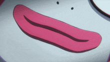 a close up of a pink mouth with a white background