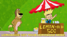 Johnny Test Lemonade GIF - Johnny Test Lemonade Get Your Lemonade Here GIFs
