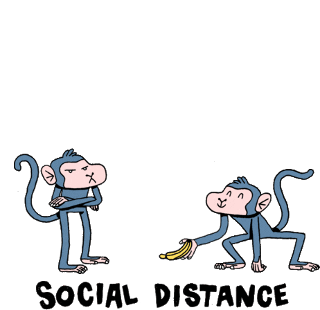 Social Distance Hug Sticker - Social Distance Hug Guarimba Stickers